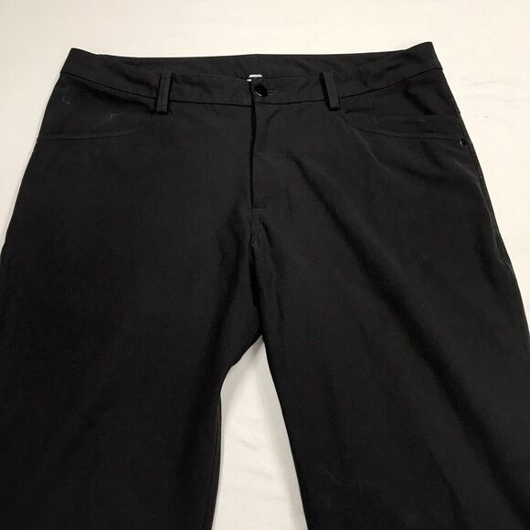 LULULEMON ABC Pants Men 36x30 Black Warpstreme 5 Pocket Stretch Chino Jeans - Picture 3 of 16